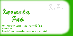 karmela pap business card